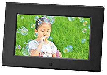 【中古】(非常に良い)グリーンハウス デジタル フォトフレーム 7型 ワイド液晶 高精細 (800×480Pixel) ブラック GH-DF7V-BK