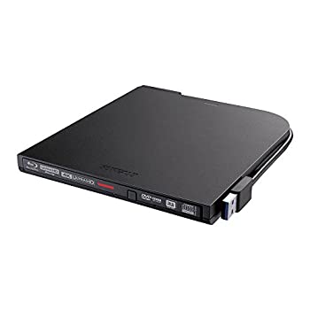 【中古】(未使用品)BUFFALO UHD BD対応 ポータブルブルーレイドライブ ブラック BRUHD-PU3-BK