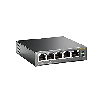 【中古】(非常に良い)TP-Link スイッチングハブ ギガ 5ポート PoEハブ (4x PoE対応 全体最大56W) アンマネージ TL-SG1005P