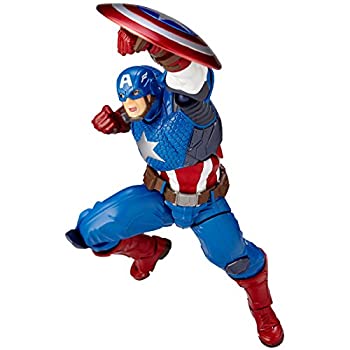 【中古】(非常に良い)figure complex AMAZING YAMAGUCHI Captain America キャプテン・アメリカ 約163mm ABS&PVC製 塗装済みアクションフィギュア リボルテック
