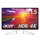 【中古】(非常に良い)Acer 4K モニター ディスプレイ OmegaLine 31.5インチ ET322QKwmiipx VA HDMIx2 DisplayPort HDR FreeSync スピーカー内蔵 ブルーライト軽減