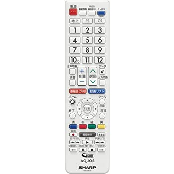 【中古】(非常に良い)シャープ SHARP テレビリモコン 0106380526(ホワイト系）