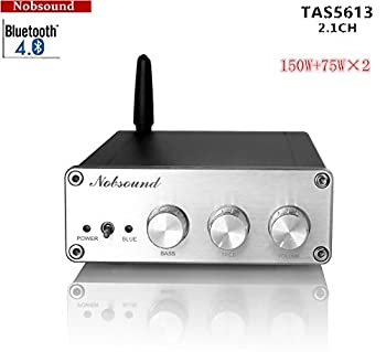 【中古】(非常に良い)【新登場！】 Nobsound TAS5613 Mini Bluetooth 4.0 デジタル パワーアンプ HiFi 2.1CH オーディオ 内蔵アンプ 150W+75W*2 メール 便発送不可