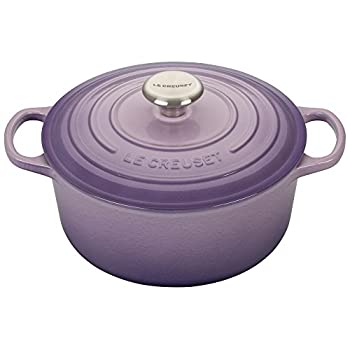 【中古】Le Creuset Signature Provence Enameled Cast Iron 4.5クォートラウンドDutch Oven