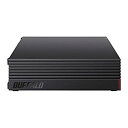 【中古】BUFFALO 外付けハードディスク 4TB テレビ録画／PC／PS4／4K対応 静音 コンパクト 日本製 故障予測 みまもり合図 HD-AD4U3