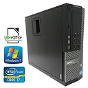 【中古】(非常に良い)中古デスクトップパソコン DELL optiplex 7010 SFF Core i7 3770 3.40GHz 4GB 500GB MULTI win7 windows7 Pro SP1 64bit office 等インストール