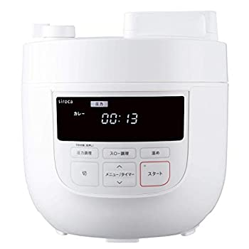 【中古】(未使用品)シロカ 電気圧力鍋 SP-4D151 ホワイト ［大容量4Lモデル／1台6役（圧力・無水・蒸し・炊飯・スロー調理・温め直し）]