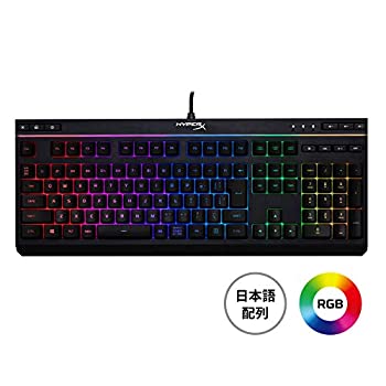 【中古】(非常に良い)【日本語配列】HyperX Alloy Core RGB ゲーミングキーボード ゲーマー向け LEDバックライト 耐水性 HX-KB5ME2-JP