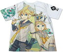 【中古】(非常に良い)VOCALOID 鏡音リン・レン 10th Anniversary Shop限定 フルグラフィックTシャツ ホワイト フリーサイズ 鏡音リン&鏡音レン(A/リン王冠) 単品