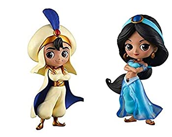 【中古】(非常に良い)Q posket Disney Characters -Aladdin Prince Style-Jasmine Princess Style-アラジン＆ジャスミン 通常カラー2種セット