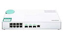 【中古】(非常に良い)QNAP(キューナップ) 10GbEスイッチ 3ポート 10GbE SFP+ポート(1つの10GbE SPF+/RJ45コンボポート付き) 1G/100M RJ-45 8ポート QSW-308-1C