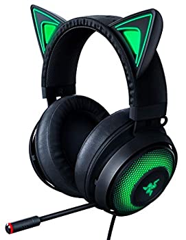 【中古】(未使用・未開封品)Razer Kraken Kitty Black ゲーミングヘッドセット USB THX7.1 ネコミミ Chroma ノイズキャンセリングマイク 冷却ジェルパッド 【日本正規代理店