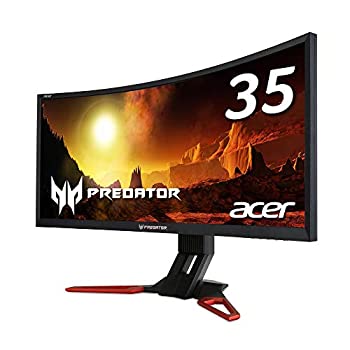 【中古】(非常に良い)Acer ゲーミングモニター Predator 35インチ Z35bmiphz VA 湾曲 Ultra Wide 2560x1080 21:9 G-SYNC HDMI 9W 9Wスピーカー ブルーライト軽減 高さ