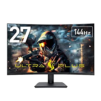 【中古】プリンストン ULTRA PLUS ゲーミングモニター 曲面ディスプレイ 27型ワイド (フルHD/144Hz/FreeSync/DisplayPort