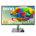 【中古】(非常に良い)BenQ 31.5型デザイナー向けモニターPD3220U(4K／IPS／ノングレア／P3 95 ／Rec.709 100 ／Thunderbolt 3／ブルーライト軽減／DP／スピーカー付／