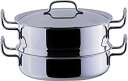 【中古】(未使用品)宮崎製作所 ジオ 蒸し器付鍋 25cm 日本製 IH対応オール熱源対応 7層構造 1 GEO-25M