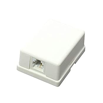 【中古】(非常に良い)タローズ TAROS モジュラージャック モジュラーローゼット／電話／テレホン 6極2芯 1ポート 露出 エコ簡易パッケージ CRS11-6P2C1J