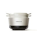 【中古】(非常に良い)バーミキュラ ライスポットミニ 3合炊き シーソルトホワイト 専用レシピブック付 RP19A-WH