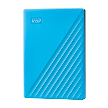 【中古】WD ポータブルHDD 2TB USB3.0 ブルー My Passport 暗号化 パスワード保護 外付けハードディスク ／ WDBYVG0020BBL-WESN