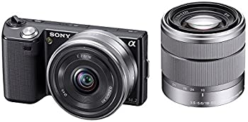 【中古】ソニー SONY ミラーレス一眼 α NEX-5 ダブルズームレンズキットE16mm F2.8+E18-55mm F3.5-5.6 OSS付属 ブラック NEX-5D／B【メーカー名】ソニー(SONY)【メーカー型番】NEX5DB【...