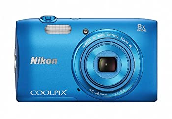 【中古】(非常に良い)Nikon デジタルカメラ COOLPIX S3600 8倍ズーム 2005万画素 コバルトブルー S3600BL