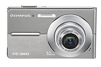 【中古】(非常に良い)Olympus FE360 8MP Digital Camera with 3x Optical Dual Zoom (Silver) by Olympus