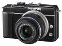 【中古】OLYMPUS ミラーレス一眼 E-PL1s レンズキット ブラック E-PL1s LKIT BLK