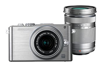 【中古】(非常に良い)OLYMPUS ミラーレス一眼 PEN Lite E-PL3 ダブルズームキット シルバー E-PL3 DZKIT SLV