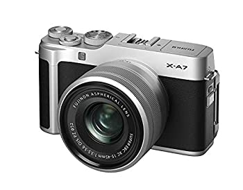 【中古】(非常に良い)FUJIFILM ミラーレス一眼カメラ X-A7レンズキット シルバー X-A7LK-S