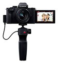 【中古】パナソニック Vlog ミラーレス一眼カメラ ルミックス G100V 標準ズームレンズキット ブラック DC-G100V-K