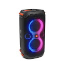 【中古】(非常に良い)JBL PARTYBOX110 Bluetoothスピーカー ワイヤレス IPX4／マイク入力／ギター入力搭載／ブラック JBLPARTYBOX110JN 【国内正規品／メーカー 付き