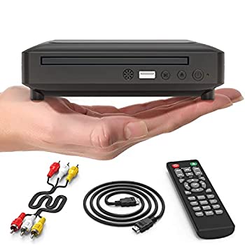 【中古】(未使用品)ミニDVDプレーヤー 全地域 DVD CD／ディスクプレーヤー HDMI／AV出力搭載テレビ用 HDMI／AVケーブル付き HD 1080P