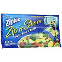 【中古】Ziploc Zip N Steam Cooking Bags、M、10-count (パックof 4?)