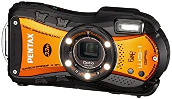 【中古】(非常に良い)PENTAX 防水デジタルカメラ Optio WG-1 GPS シャイニーオレンジ 約1400万画素 10m防水 OPTIOWG-1GPSOR