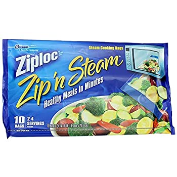 楽天COCOHOUSE【中古】（非常に良い）Ziploc Zip ' N Steam Cooking Bags、M、10-count （パックof 4?）