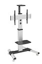 【中古】(未使用品)JAPANNEXT テレビスタンド32-75インチ液晶モニター TV対応 壁寄せ 高さ調整 角度調整 回転機能 キャスター付き移動式 JN-...