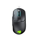 【中古】(非常に良い)ROCCAT Kain 200 ワイヤレス Titanクリック RGB ゲーミングマウス (光学式 Owl-Eye 16K%カンマ% サイドボタン%カンマ% 無線) ブラック (国内正規品) ド(2)