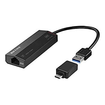 【中古】(未使用品)バッファロー 2.5GbE対応 USB LANアダプター TypeAtoC変換コネクタ付属 LUA-U3-A2G/C