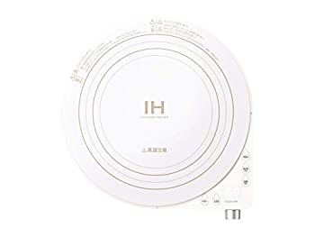 【中古】(非常に良い)コイズミ IHクッキングヒーター 卓上 1400W 加熱調節6段階 揚げ物調節7段階 ガラス天面 円型 ホワイト KIH-1404／W