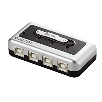 【中古】(未使用品)エレコム USB切替器 手動 2.0対応 4台 U2SW-T4