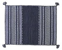 【中古】東谷 AZUMAYA シャニールラグ ネイビー