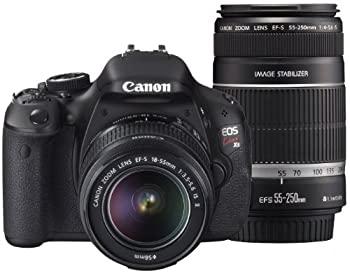 【中古】(非常に良い)Canon デジタル一眼レフカメラ EOS Kiss X5 ダブルズームキット EF-S18-55mm／EF-S55-250mm付属 KISSX5-WKIT