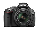 【中古】(非常に良い)Nikon デジタル一眼レフカメラ D5200 レンズキット AF-S DX NIKKOR 18-55mm f／3.5-5.6G VR付属 ブラック D5200LKBK