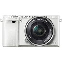 【中古】(非常に良い)ソニー ミラーレス一眼 α6000 パワーズームレンズキット E PZ 16-50mm F3.5-5.6 OSS ホワイト ILCE-60...