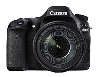 【中古】(非常に良い)Canon デジタル一眼レフカメラ EOS 80D レンズキット EF-S18-135mm F3.5-5.6 IS USM 付属 EOS8...