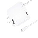 【中古】(未使用品)Pokaas USB充電器 type-c充電器 ACアダプター Type-Cケーブル一体型 急速充電器 折畳式プラグ コンセント 互換電源A...