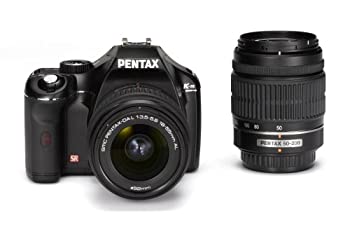 【中古】(非常に良い)Pentax デジタル一眼レフカメラ K-m ダブルズームキット K-mWZK