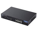 【中古】エレコム スイッチングハブ 8ポート ギガビット PoE機能搭載 レイヤー2 耐熱50度 ループ防止機能 EHB-SG2B08-PL