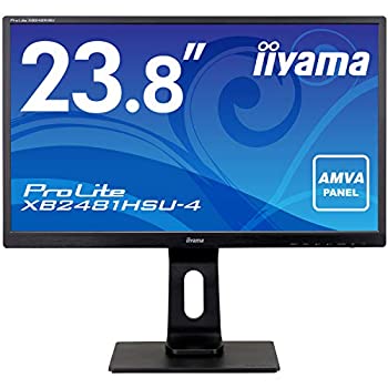 【中古】マウスコンピューター iiyama モニター ディスプレイ XB2481HSU-B4 (23.8インチ/フルHD/AMVA/HDMI,D-sub,DisplayPort/昇降/ピボット)