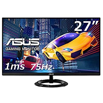 【中古】ASUS ゲーミングモニター VZ279HEG1R-J 27インチ/フルHD/IPS/75Hz/1ms/ウルトラスリムデザイン/ブルーライト軽減/フリッカーフリー/FreeSync/ELM